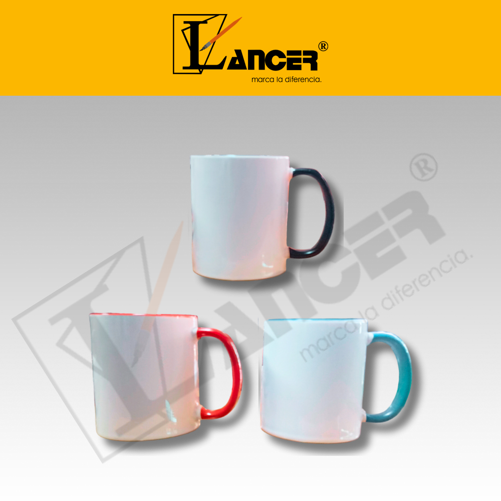 13J-04 TAZA MANGO/BORDE DE COLOR